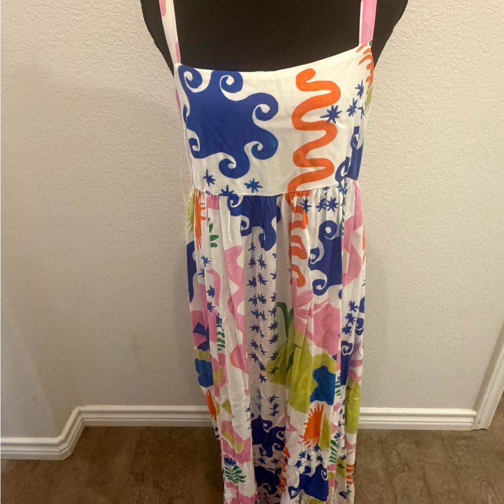 Paper heart maxi dress XS
